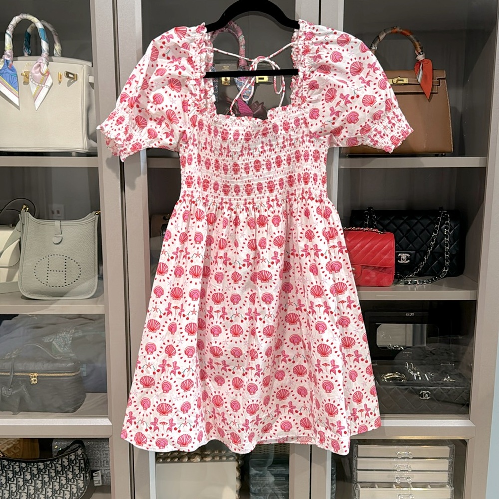 Hill House Pink and White Dress